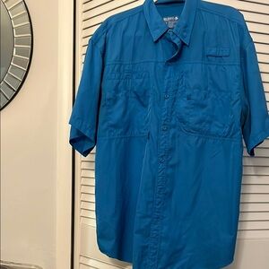 Reel Legends  Turquoise blue  Short sleeve fisherman’s shirt 
XL